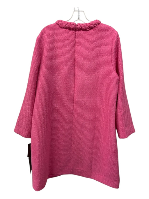 Tuckernuck Size XXL Pink Polyester Tweed Long Sleeve Braid Detail Back Zip Dress Pink / XXL