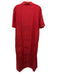 Tuckernuck Size XL Red Polyester & Cotton Crochet Lace Short Sleeve Collar Dress Red / XL