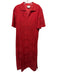 Tuckernuck Size XL Red Polyester & Cotton Crochet Lace Short Sleeve Collar Dress Red / XL