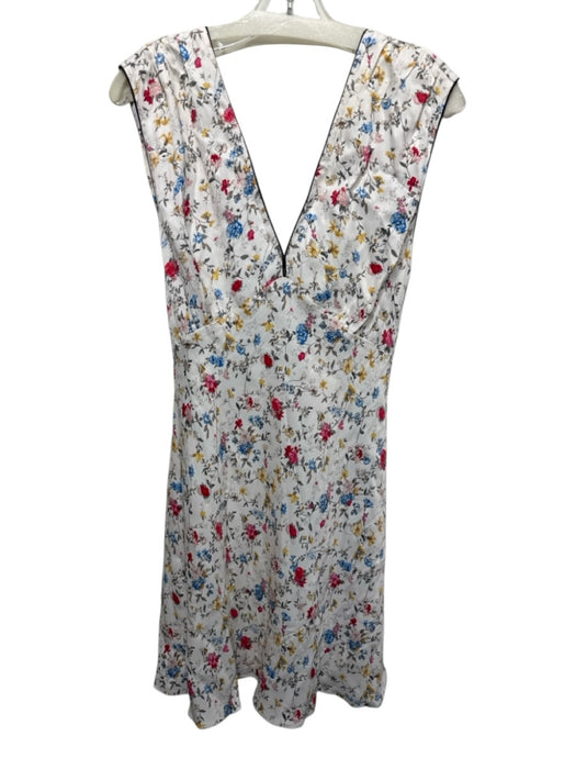 Doen Size XXL White & Multi Viscose Sleeveless Floral Contrast Trim Dress White & Multi / XXL