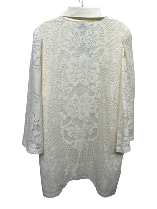 Tuckernuck Size XXL Cream White Cotton & Polyester Lace Overlay Collar Dress Cream White / XXL