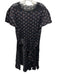 Doen Size XXL Navy Blue, Red & Multi Viscose Floral Short Sleeve Dress Navy Blue, Red & Multi / XXL