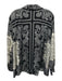 J. Crew Size XL Black & Cream White Viscose Long Sleeve Bandana Paisley Skirt Black & Cream White / XL