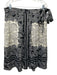 J. Crew Size XL Black & Cream White Viscose Long Sleeve Bandana Paisley Skirt Black & Cream White / XL