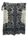 J. Crew Size XL Black & Cream White Viscose Long Sleeve Bandana Paisley Skirt Black & Cream White / XL