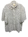 Maeve Size L White Polyester Crochet Lace Short Sleeve Collar Button Down Top White / L