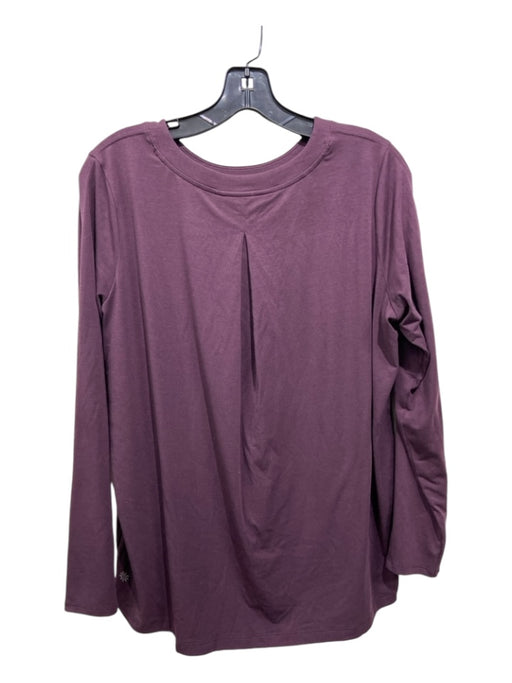 Athleta Size S Dark Purple Cotton Round Neck Long Sleeve Top Dark Purple / S