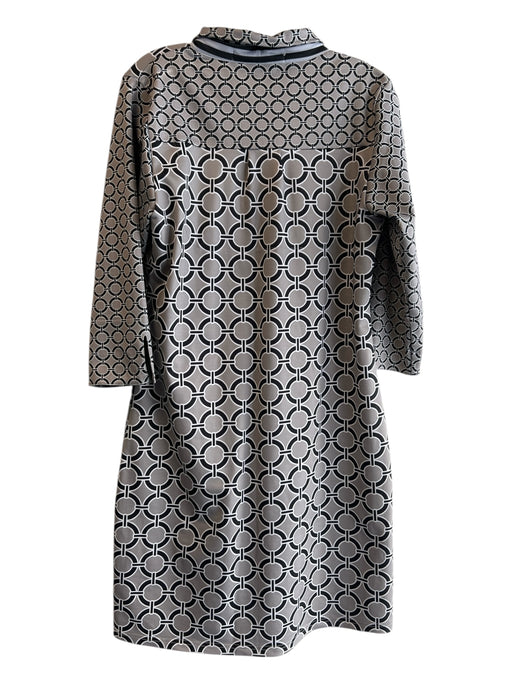 Gretchen Scott Size M Gray & Blue Polyester Long Sleeve Quarter Button Dress Gray & Blue / M