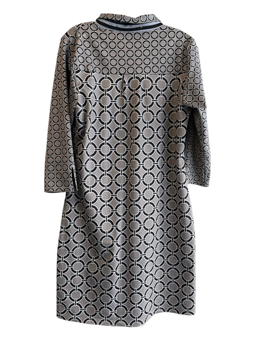 Gretchen Scott Size M Gray & Blue Polyester Long Sleeve Quarter Button Dress Gray & Blue / M