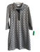 Gretchen Scott Size M Gray & Blue Polyester Long Sleeve Quarter Button Dress Gray & Blue / M