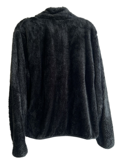 Lilly Pulitzer Size XL Black Polyester Furry Long Sleeve Quarter Zip Coat Black / XL