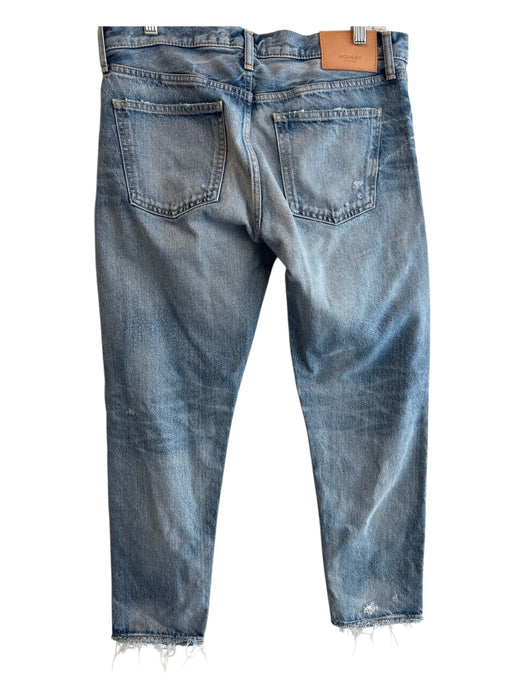 Moussey Size 29 Light Wash Denim Cotton Button Fly High Waist Straight Leg Jeans Light Wash Denim / 29