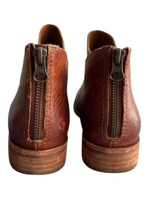 Kork-Ease Shoe Size 6.5 Brown Leather Almond Toe Side Zipper Ankle Cut Boots Brown / 6.5