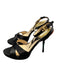 Prada Shoe Size 36 Black Satin Platform Ankle Strap Open Toe Sandal Shoes Black / 36