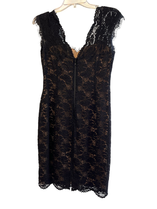 Reina Diaz Size Est L Black & Nude Nylon Blend Sweetheart Neckline Dress Black & Nude / Est L