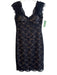 Reina Diaz Size Est L Black & Nude Nylon Blend Sweetheart Neckline Dress Black & Nude / Est L