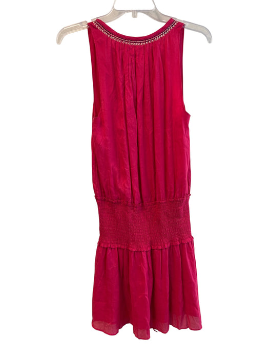 Ramy Brook Size M Pink Polyester & Viscose Sleeveless Gold Hardware V Neck Dress Pink / M