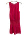 Ramy Brook Size M Pink Polyester & Viscose Sleeveless Gold Hardware V Neck Dress Pink / M