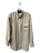 Maeve Size Medium Light Tan Linen Collared Long Sleeve Button Down Top Light Tan / Medium