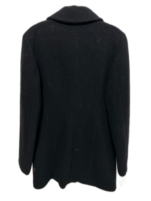 Jil Sander Size M / 38 Black Wool Long Sleeve Collar Peacoat Pockets Coat Black / M / 38