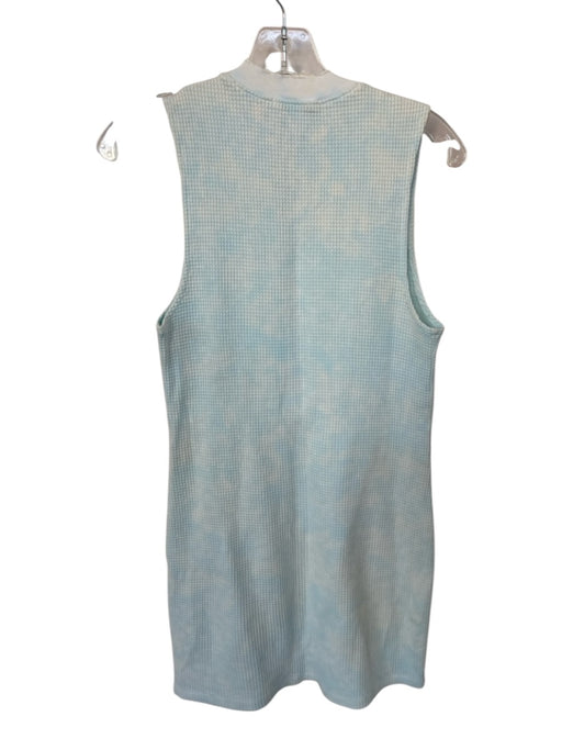 Cotton Citizen Size S Aqua Cotton Blend Sleeveless Ribbed Maxi Dress Aqua / S