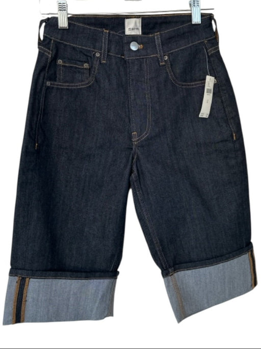 Maeve Size 25 Dark Wash Cotton Blend High Waist Bermuda Shorts Dark Wash / 25