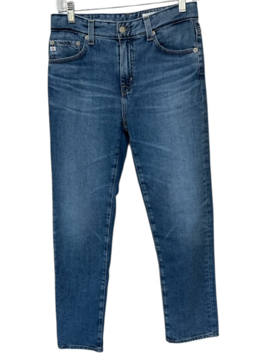 AG Size 24 Med Dark Wash Cotton Blend Mid Rise Straight Leg Jeans Med Dark Wash / 24