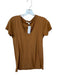 Nili Lotan Size XS Rust Supima Cotton Short Sleeve V Neck Top Rust / XS
