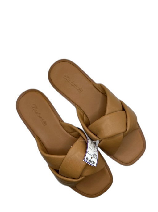 Madewell Shoe Size 7 Tan Leather Braided Slide Sandals Tan / 7