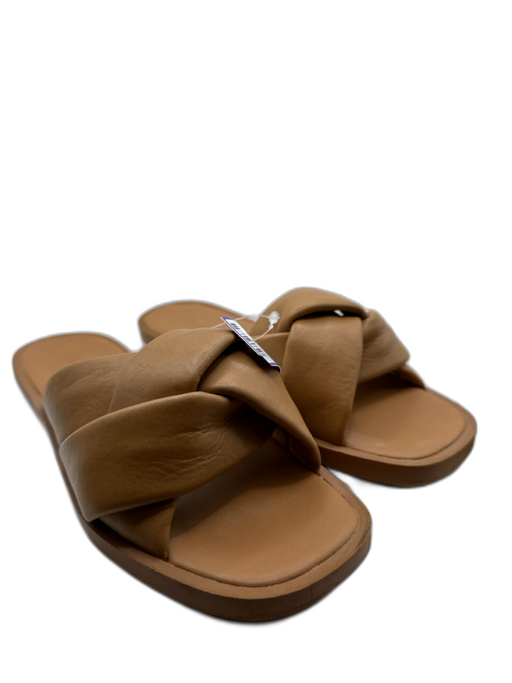 Madewell Shoe Size 7 Tan Leather Braided Slide Sandals Tan / 7