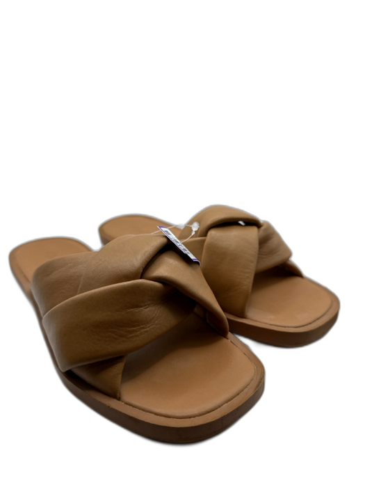 Madewell Shoe Size 7 Tan Leather Braided Slide Sandals Tan / 7