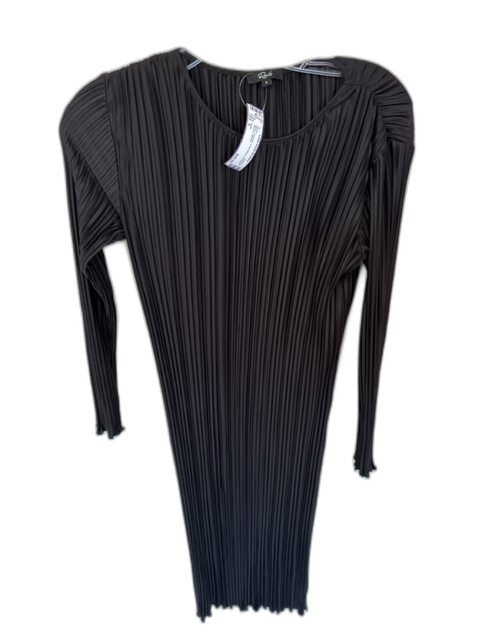 Rails Size S Black Polyester Long Sleeve Acordian Pleated Dress Black / S
