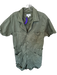Pistola Size M Olive Green Cotton Short Sleeve Button Down Cargo Romper Olive Green / M