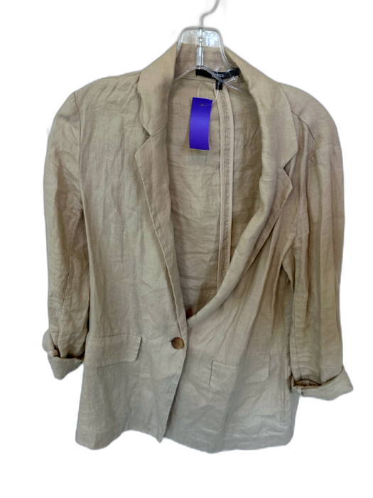 Quince Size S Oatmeal Linen Long Sleeve One Button Jacket Oatmeal / S