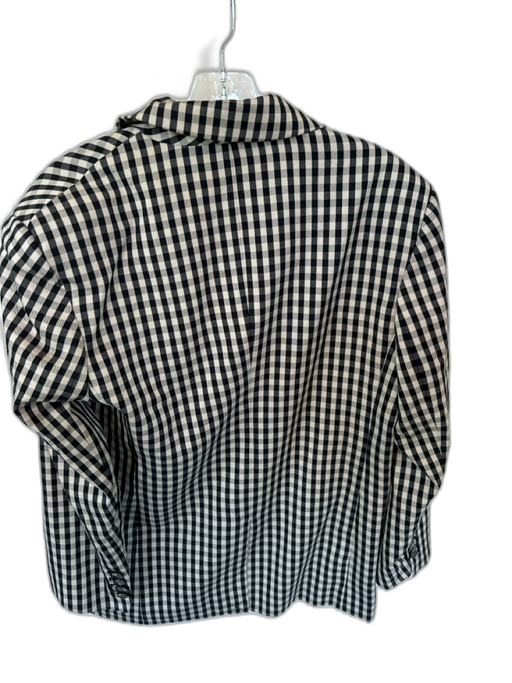 Everlane Size 2 Taupe & Black Cotton Blend Checkered 3 Buttons Oversize Jacket Taupe & Black / 2