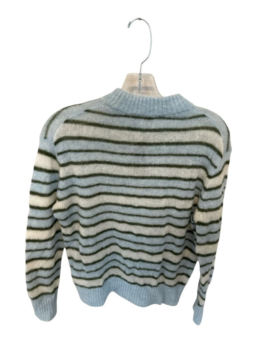 Madewell Size XS Blue & Green Alpaca Striped Ribbed Sweater Blue & Green / XS