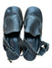 Charlotte Stone Shoe Size 7 Black Leather Buckle White Stitch Detail Clogs Black / 7