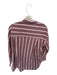 Madewell Size XS Mauve Cotton Stripe Button Up Collar front pocket Top Mauve / XS