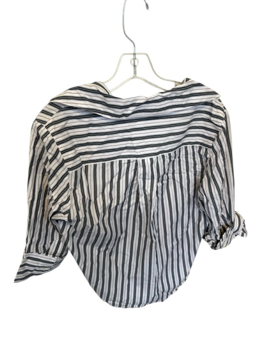 Madewell Size XS Multi Cotton Stripe Button Up Collar front pocket Top Multi / XS