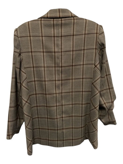 Lioness Size S Beige, Brown & Black Polyester Double Breasted Houndstooth Jacket Beige, Brown & Black / S