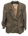 Lioness Size S Beige, Brown & Black Polyester Double Breasted Houndstooth Jacket Beige, Brown & Black / S