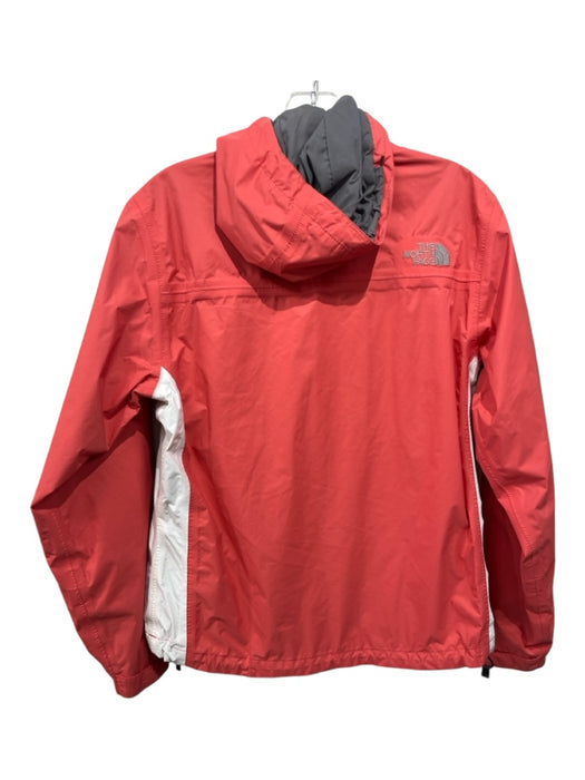 The North Face Size XS Coral Pink Polyester Zip & Velcro Hood Rain Jacket Coral Pink / XS