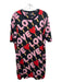 Love Moschino Size 4 Black & Pink Cotton Crew Neck Short Sleeve Love Dress Black & Pink / 4