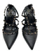 Valentino Shoe Size 2 Black Leather Leather Pointed Toe Gunmetal Hardware Pumps Black / 2