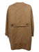 Burberry Size 10 Camel Brown Wool Blend Button Up Gold Hardware Pockets Coat Camel Brown / 10