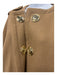 Burberry Size 10 Camel Brown Wool Blend Button Up Gold Hardware Pockets Coat Camel Brown / 10