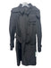 Burberry Size 10 Black Polyester Double Breast Hood Trench Coat Black / 10