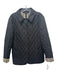 Burberry Size L Black Polyamide Diamond Quilted Snaps pocket Jacket Black / L