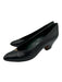 Gucci Shoe Size 36 Black Leather Almond Toe Interlocking GG Tapered Heel Pumps Black / 36