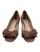 Miu Miu Shoe Size 36.5 Mauve Pink Leather Upper Suede Bow Peep Toe Pumps Mauve Pink / 36.5